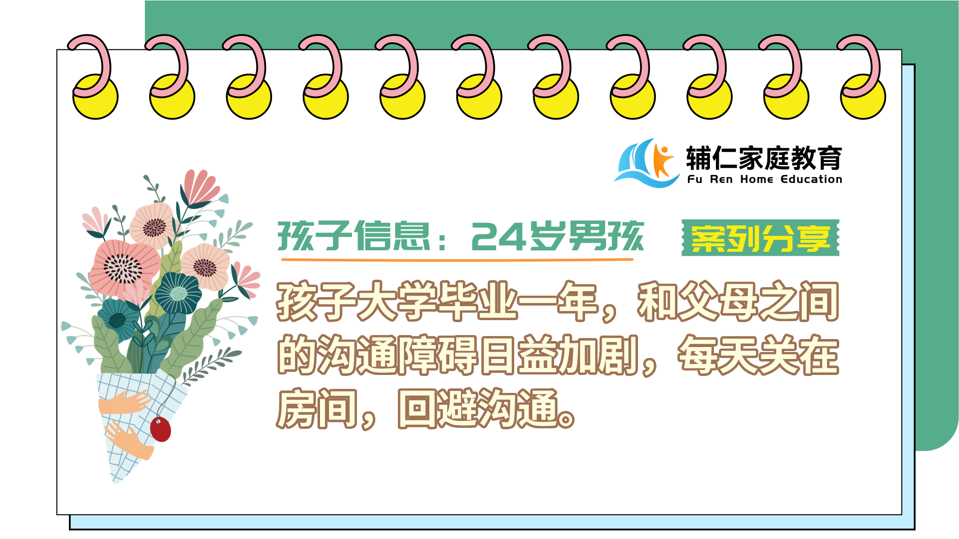 24岁男孩大学毕业一年，和父母关系差，每天关在房间，回避沟通